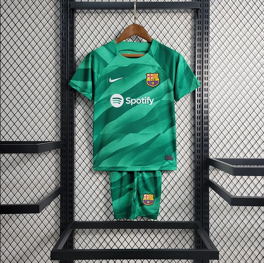 Kit Criança GK Green Barcelona 2023/24