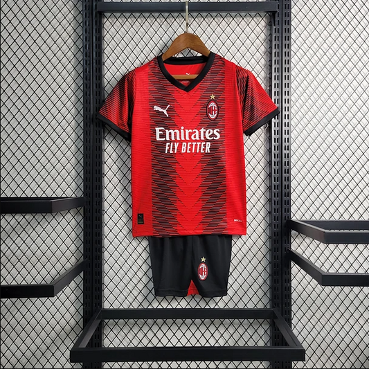 Kit Criança Principal AC Milan 2023/24